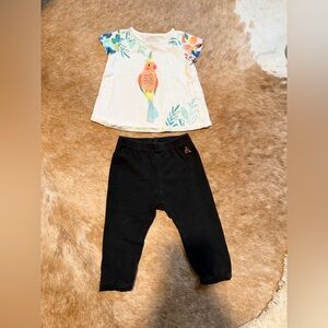 GAP Black Kids Leggings and tee bundle